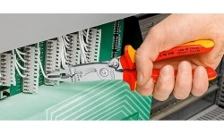 Replės elektros instaliacijos darbams VDE 200mm KNIPEX