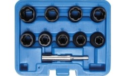 Bolt extractor socket set 10pcs. 1/2"