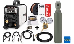 Semi-automatic KIT FORBY® MIG-200LT PRO (synergistic) + CO2 cylinder 8l with accessories
