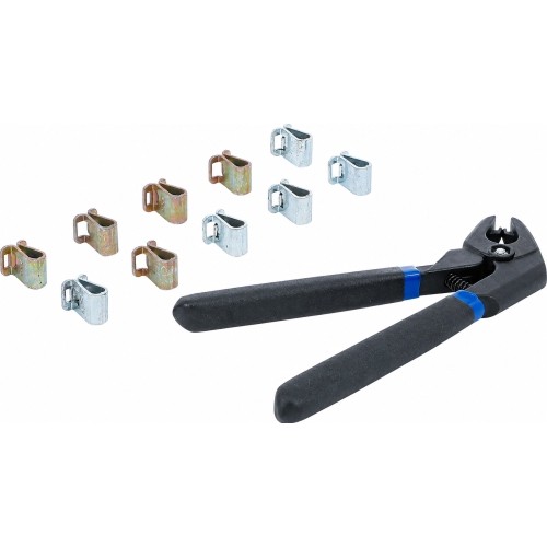 Fixing clamps set with pliers