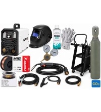 PRODUCT PACK Inverter welding machine FORBY® MIG 210FX + CO2 cylinder 8l with accessories