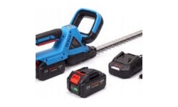 ET-50 cordless hedge trimmer with two 4.0 Ah batteries