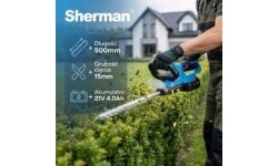 ET-50 cordless hedge trimmer with two 4.0 Ah batteries