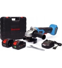 Cordless angle grinder ET-301 with two 4.0 Ah batteries