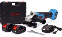 Cordless angle grinder ET-301 with two 4.0 Ah batteries