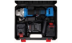Cordless angle grinder ET-301 with two 4.0 Ah batteries