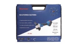 Cordless angle grinder ET-301 with two 4.0 Ah batteries