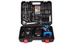Cordless impact drill-driver ET-10210 with tool set, 21 V, 50 Nm – one battery