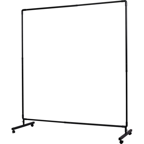 Welding safety curtain with frame, 1.80 x 1.80 m - green