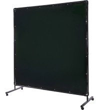 Welding safety curtain with frame, 1.80 x 1.80 m - green