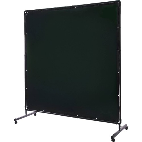 Welding safety curtain with frame, 1.80 x 1.80 m - green