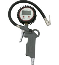 Tire inflating gun with digital manometer