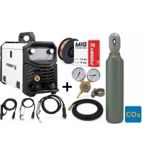 Semi-automatic KIT FORBY® MIG 200ST LED (synergistic) + CO2 cylinder 8l with accessories