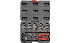 Quick interchangeable ratchet crimper set