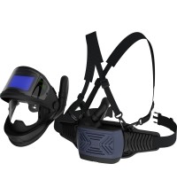 Automatic darkening welding mask with digital filter and PAPR system