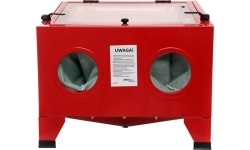 Vertical sandblaster, 90 L, with LED lighting