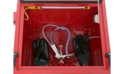 Smėliasrovė - smėliapūtė, vertikali, 90 l, su LED apšvietimu