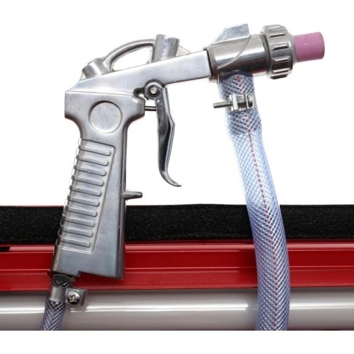 Vertical sandblaster, 90 L, with LED lighting