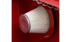 Vertical sandblaster, 90 L, with LED lighting