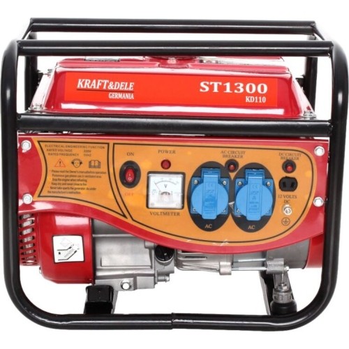 Single-phase petrol generator, 230 V / 12 V