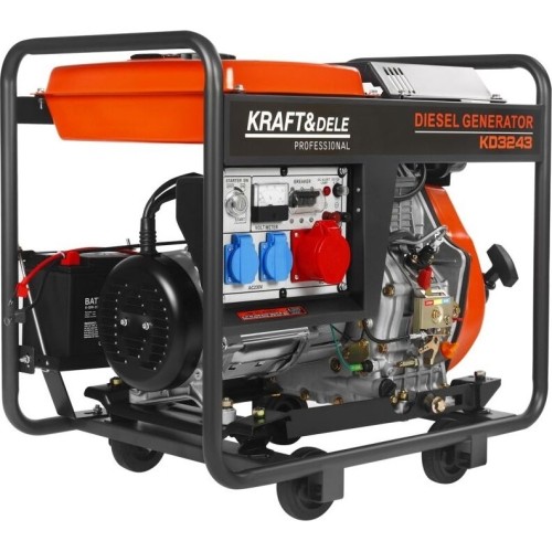 Diesel electric generator, 6.5/7 kW, 230/400 V, with electric start
