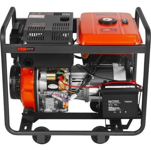 Diesel electric generator, 6.5/7 kW, 230/400 V, with electric start