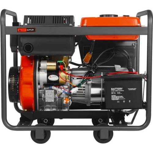 Diesel electric generator, 6.5/7 kW, 230/400 V, with electric start