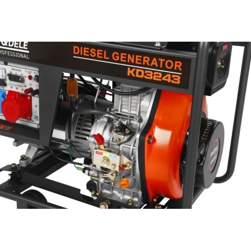 Diesel electric generator, 6.5/7 kW, 230/400 V, with electric start
