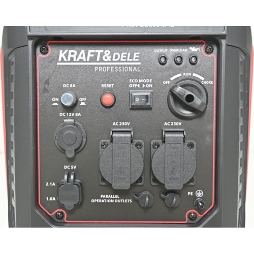 Inverter gasoline electric generator, 3.5 kW, 230 V, with 12 V and USB outputs
