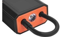 Cordless air compressor, 0.2–10.3 bar, with LED display and flashlight