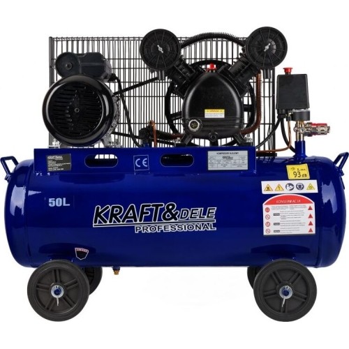 Oil-lubricated belt-driven air compressor, 50 l, 2.8 kW, 8 bar