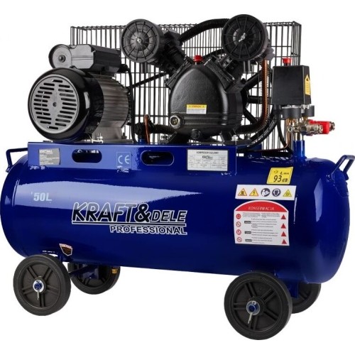 Oil-lubricated belt-driven air compressor, 50 l, 2.8 kW, 8 bar