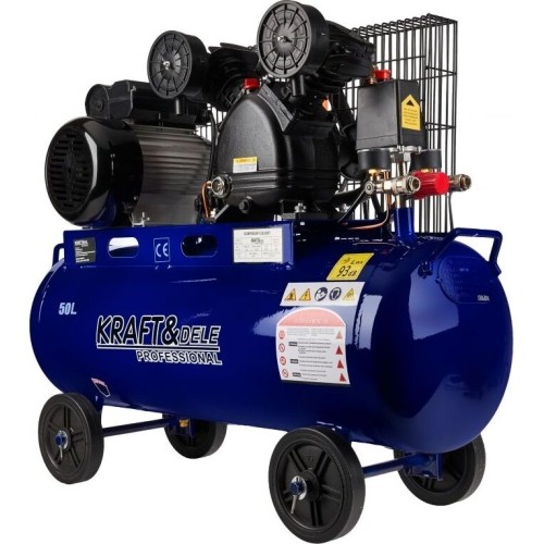 Oil-lubricated belt-driven air compressor, 50 l, 2.8 kW, 8 bar