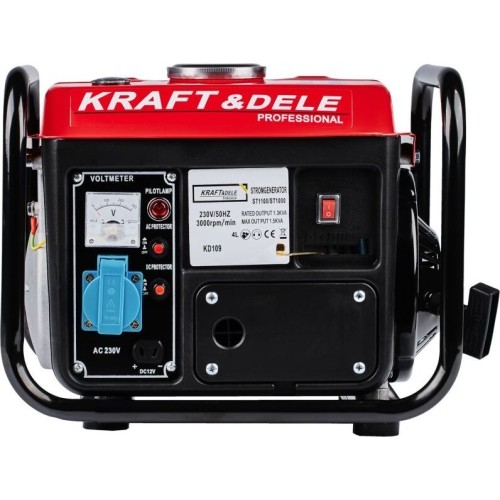 Petrol generator, 800 W, max. 1200 W, 230 V / 12 V