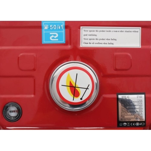 Petrol generator, 800 W, max. 1200 W, 230 V / 12 V