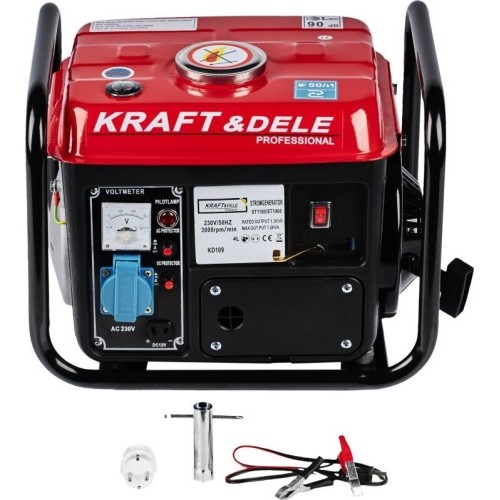Petrol generator, 800 W, max. 1200 W, 230 V / 12 V