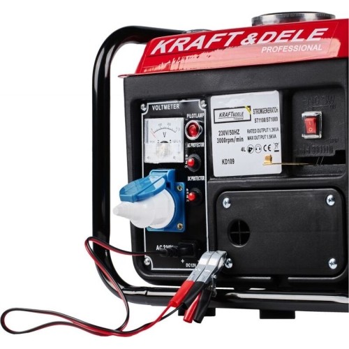 Petrol generator, 800 W, max. 1200 W, 230 V / 12 V