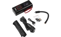 Cordless air compressor, 85 W, 10 bar, with LCD screen and LED flashlight