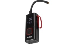 Cordless air compressor, 85 W, 10 bar, with LCD screen and LED flashlight