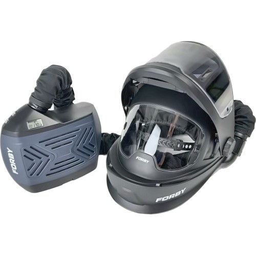 Automatic darkening welding mask with digital filter and PAPR system