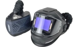 Automatic darkening welding mask with digital filter and PAPR system