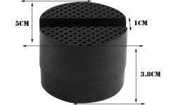 Rubber jack pad Ø51mm for welding seam, reinforced