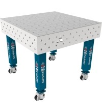 PRO INOX suvirinimo stalas 15 mm - 1000x1000mm - PRO INOX - Φ16 - 100x100mm - Ant ratukų