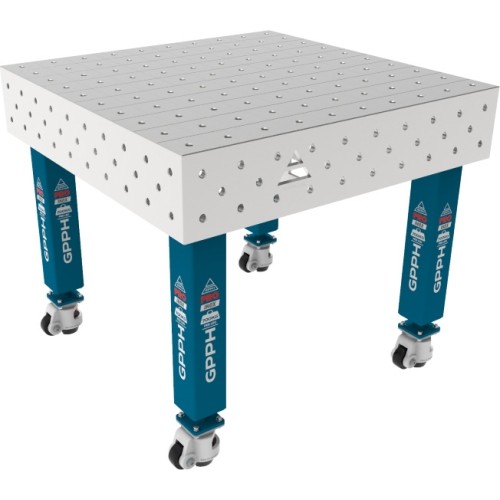 PRO INOX Welding Table 15mm - 1000x1000mm - PRO INOX - Φ16 - 100x100mm - On wheels