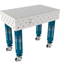 PRO INOX Welding Table 15mm - 1000x600mm - PRO INOX - Φ16 - 100x100mm - On wheels