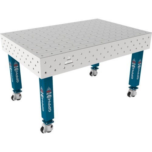 PRO INOX Welding Table 15mm - 1500x1000mm - PRO INOX - Φ16 - 100x100mm - On wheels
