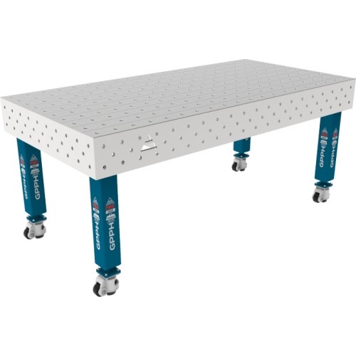 PRO INOX suvirinimo stalas 15 mm - 2000x1000mm - PRO INOX - Φ16 - 100x100mm - Ant ratukų