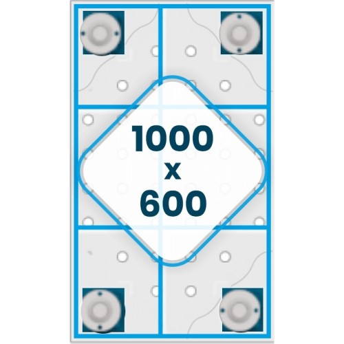 PRO INOX suvirinimo stalas 15 mm - 1200x1200mm - PRO INOX - Φ16 - 50x50mm - Ant ratukų