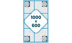 PRO INOX Welding Table 15mm - 1200x1200mm - PRO INOX - Φ16 - 50x50mm - On wheels