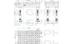 PRO INOX suvirinimo stalas 15 mm - 1000x1000mm - PRO INOX - Φ16 - 50x50mm - Ant kojelių